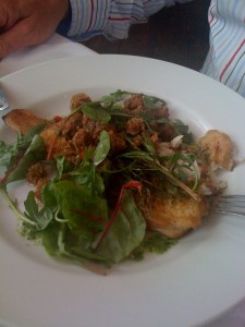 Whole roast lemon sole with 